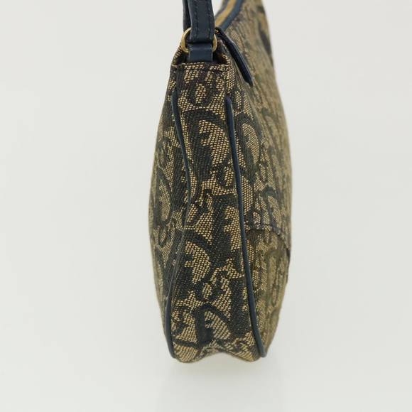 Christian Dior Trotter Canvas Saddle Pouch Pouch Blue Auth 35645 - Picture 4 of 16